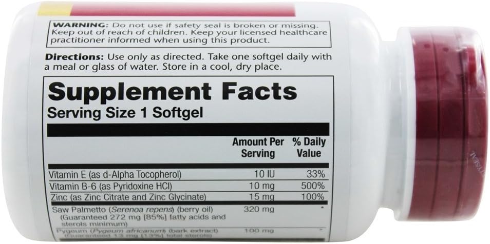Solaray - Saw Palmetto & Pygeum One Daily, 30 pearle capsules