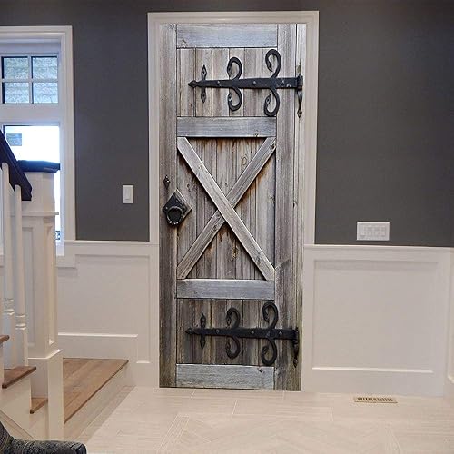 Miniatura 16 de Adhesivos 3D para puerta, murales para despegar y pegar, puerta de madera, papel tapiz autoadhesivo, extraíble, PVC, impermeable, póster