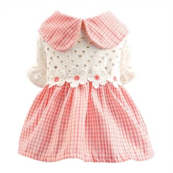 Amazon Ansimite 犬服 ワンピース 猫服 洋服 お姫様 ひな菊 ドレス レースのスカート 春 夏 花 ピンクの格子 丸首ドレス 超小型 小型犬 中型犬 記念撮影 ペット服 L ひな菊 Ansimite ドレス ワンピース 通販 Amazon Ansimite 犬服 ワンピース 猫服 洋服 お姫様 ひな菊 ドレス レースのスカート 春 夏 花 ピンクの格子 丸首ドレス 超小型 小型犬 中型犬 記念撮影 ペット服 L ひな菊 Ansimite ドレス ワンピース 通販