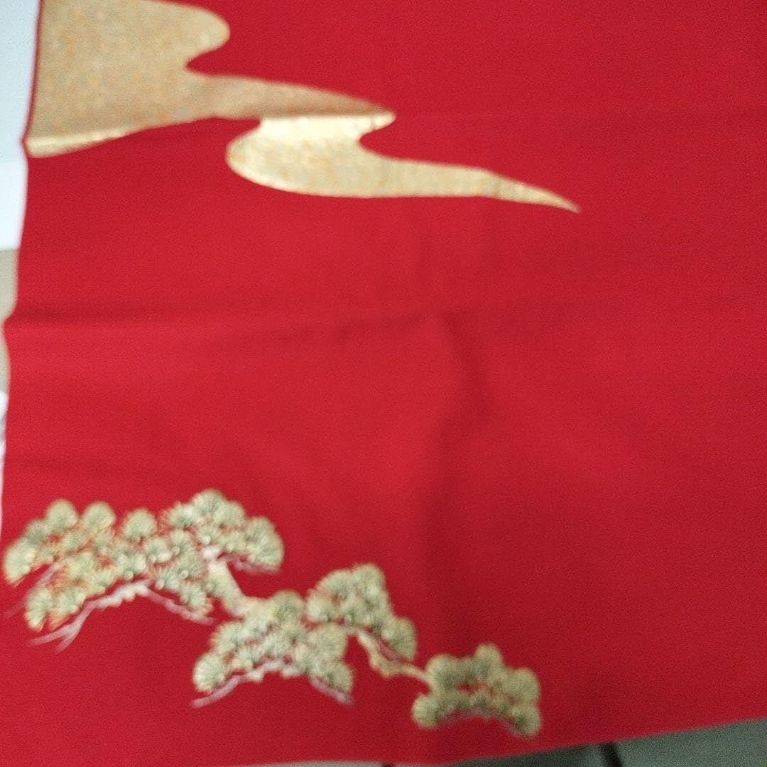 毛氈 赤金彩松流水 105×160毛氈 赤金彩松流水 105×160 毛氈 赤金彩松