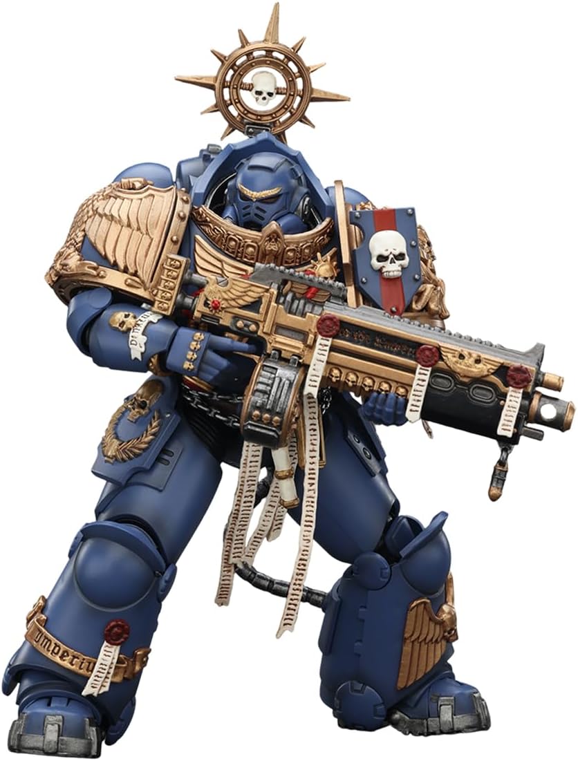 JOYTOY Warhammer 40,000 1/18 Action Figure Ultramarines Heavy Relic Primus Armor with Heavy Relic Bolt Rifle Collection Model Birthday Gifts