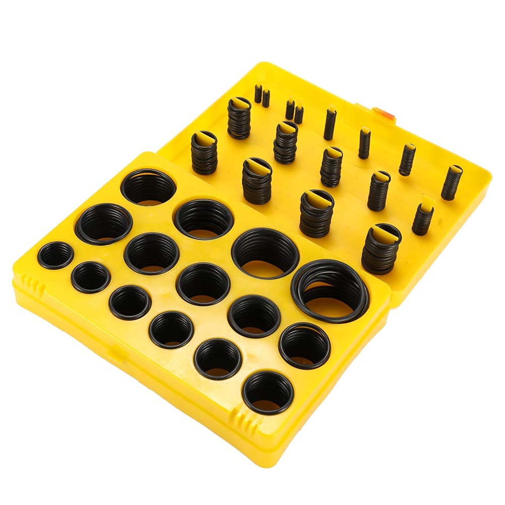 GSK Cut® Black Rubber O Ring Washer Gasket Sealing O-Ring Kit 30 Sizes with Plastic Box For DIY Repair & Maintenance Job (Pack of 366)