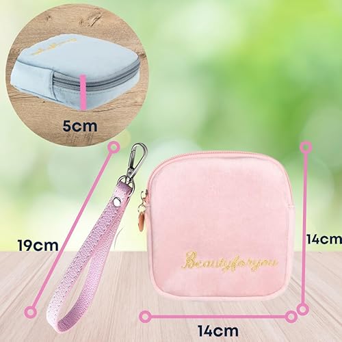 Miniatura 4 de Bolsas de almacenamiento reutilizables para servilletas sanitarias portátiles para mujeres y niñas  Terciopelo suave al tacto con cordón de clip