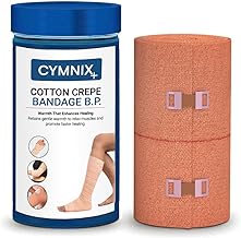 Cotton Crepe Bandage for Wound, 10cm X 4m, Pain Relief Garam Patti for Hand, Leg, Wrist, Knee, Ankle, Thigh etc. for Injury & Muscle Compression
