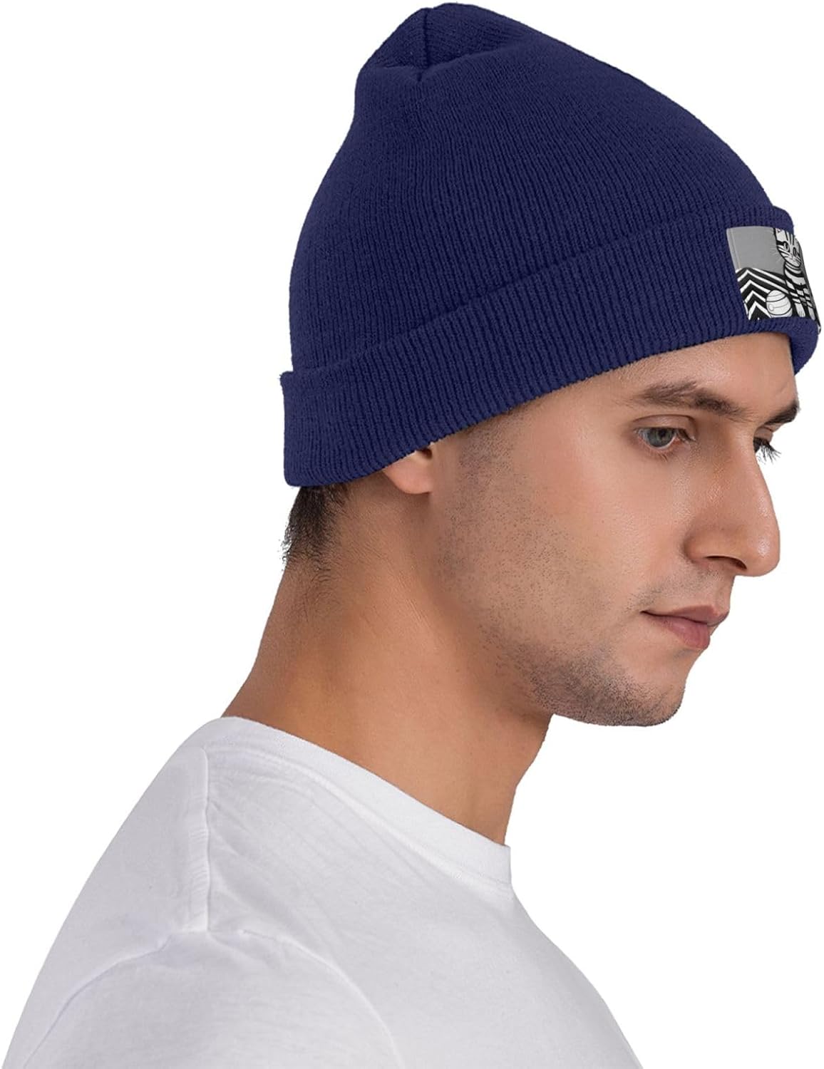 Play Ball Kitty Patterned Black Warm Ski Hat, Outdoor Skiing, Hiking, Cycling, Cold-Weather Hat with Earflaps