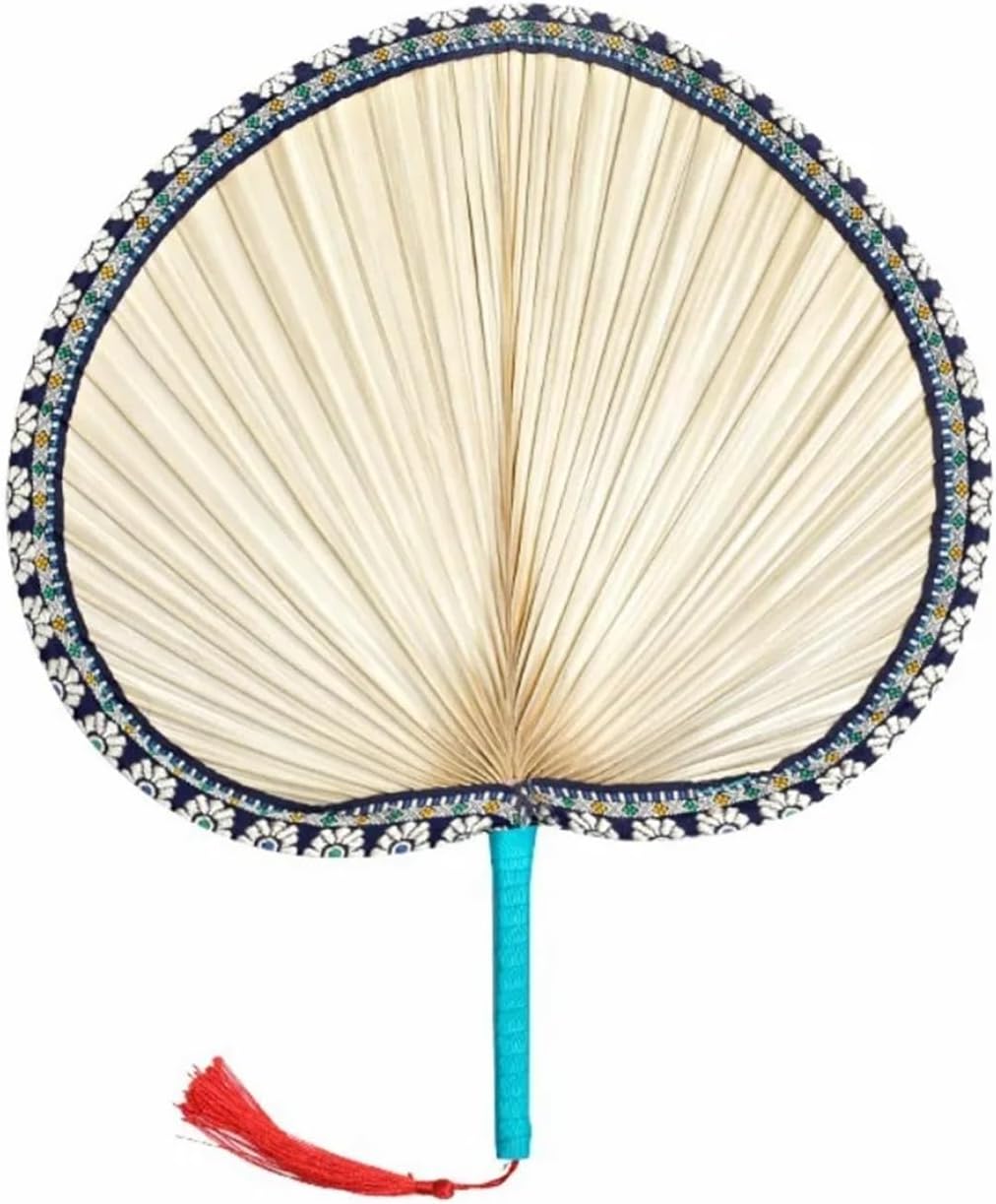 Fan Hemming Handheld Room Wall Decoration with Tassel Retro Rural Style Summer Performance Props
