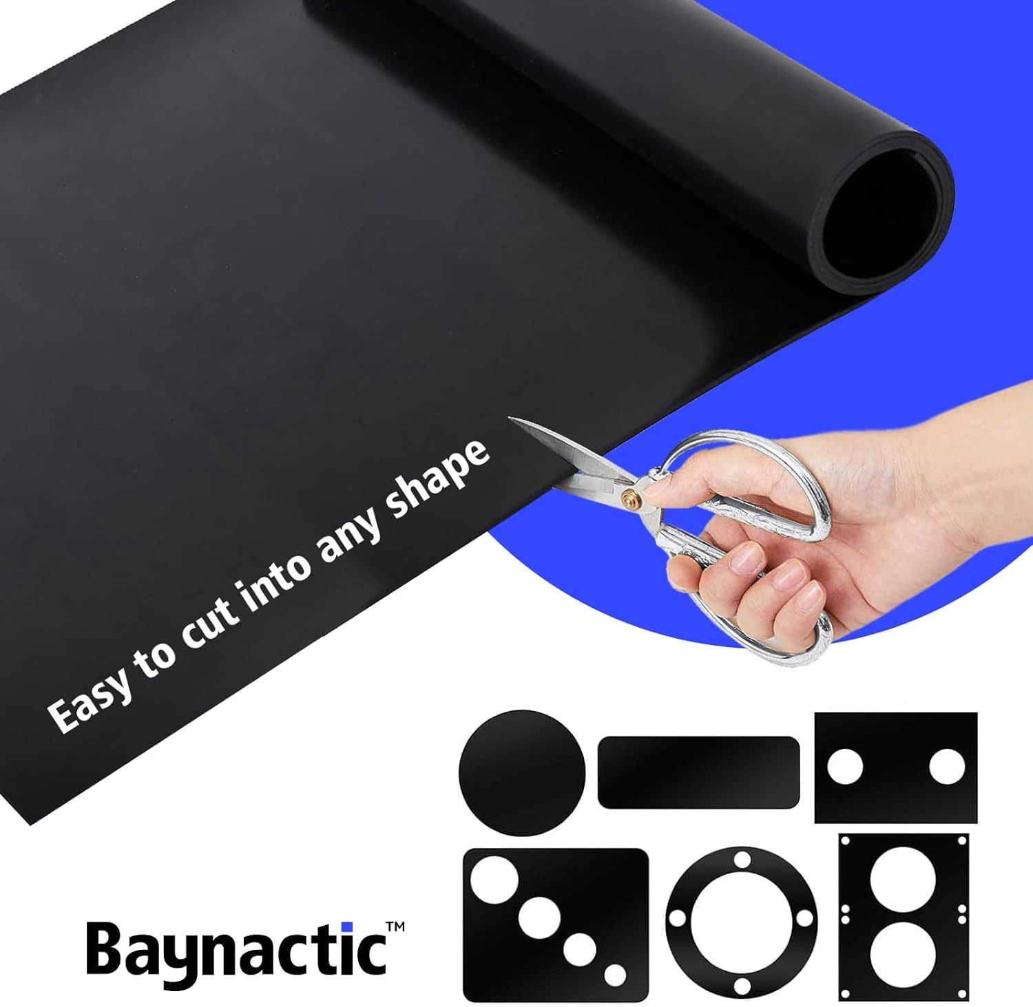 Neoprene Rubber Sheet 16"×48"×1/16" – Heavy Duty Heat-Resistant Insulating Material for DIY Non-Slip Mats, Anti-Vibration Pads, Sealing Strips