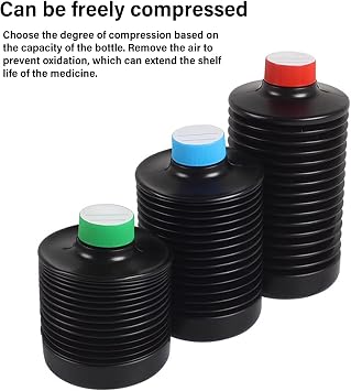 Adjustable Volume Dark Chamber Chemical Bottle Chemical Resistant HDPE Construction Safe Sealing Photo Supplies Compressible Developer Container