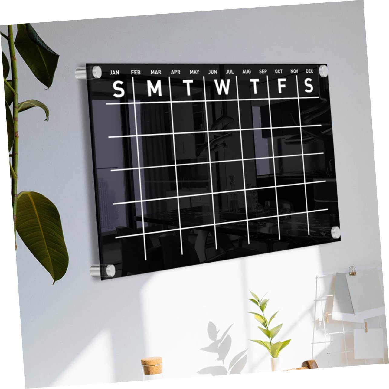 Lurrose Calendario Mensile Minimalista Con Lavagna Per Appunti in Acrilico Da Parete