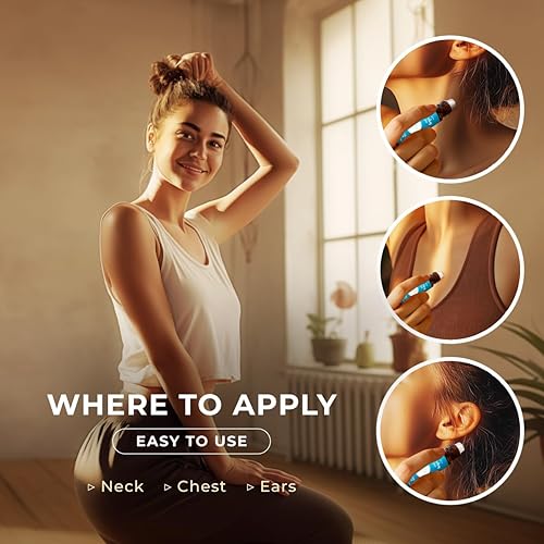 Miniatura 6 de Juego de aceites esenciales 100% naturales de grado de aromaterapia para aliviar la migraña y aliviar el estrés, 2 x 0.34 onzas líquidas Gya Labs