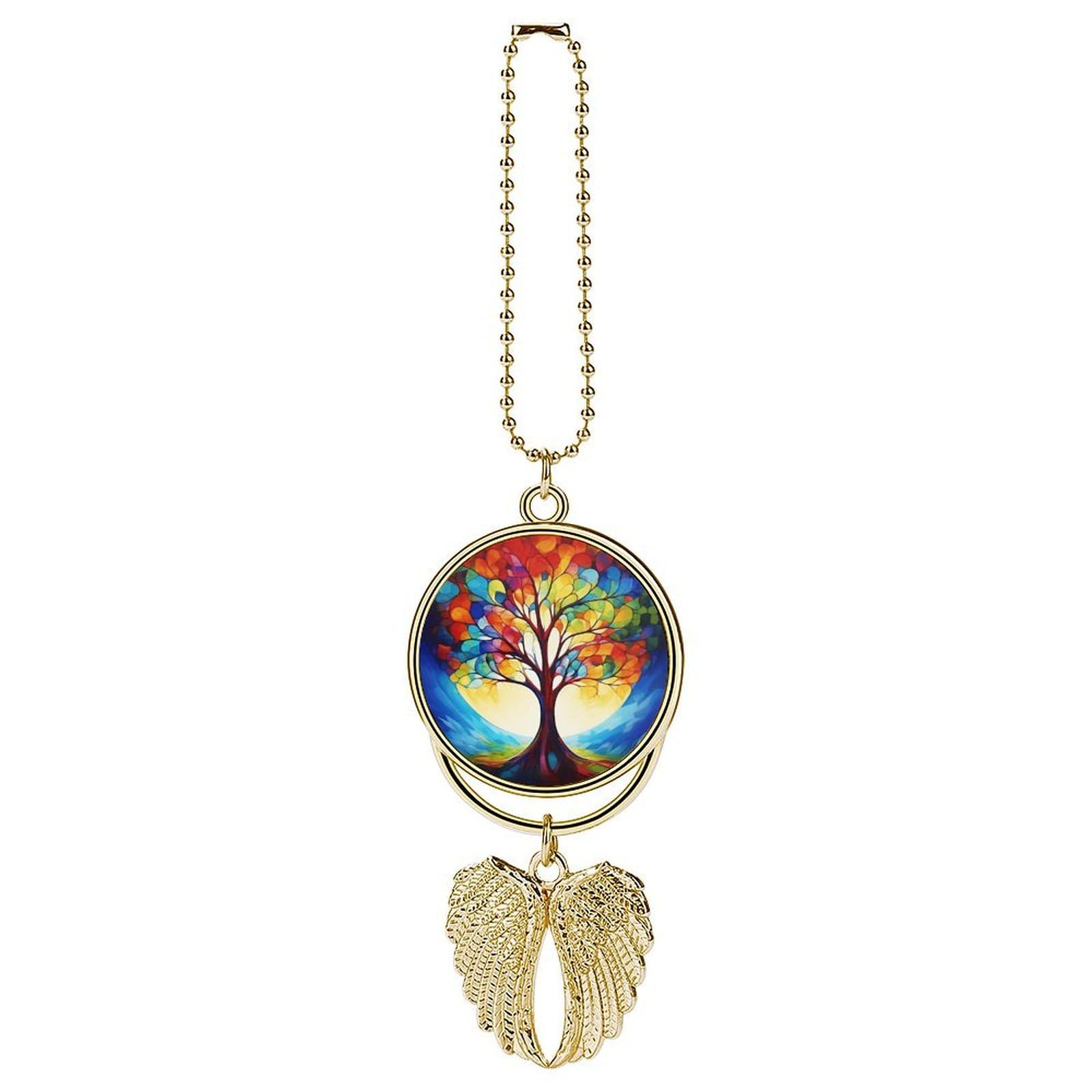 Tree Car Charm Alloy Car Rear View Mirrors Hanging Ornaments Stylish Car Pendant Funny Auto Hanging Accessories Car Hanging Ornaments Gift for Women Men