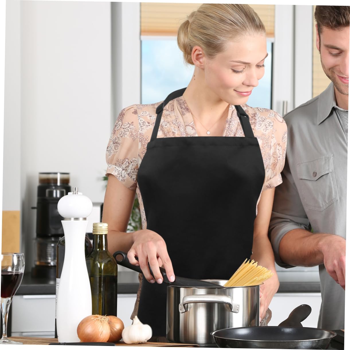 STOBAZA 3pcs Barber Apron Black Apron with Pocket Bbq Apron Dishwashing Apron Smock Apron Adjustable Apron Kitchen Bib Apron Grill Apron for Men Bbq Grill Apron Water Apron Cafe Apron