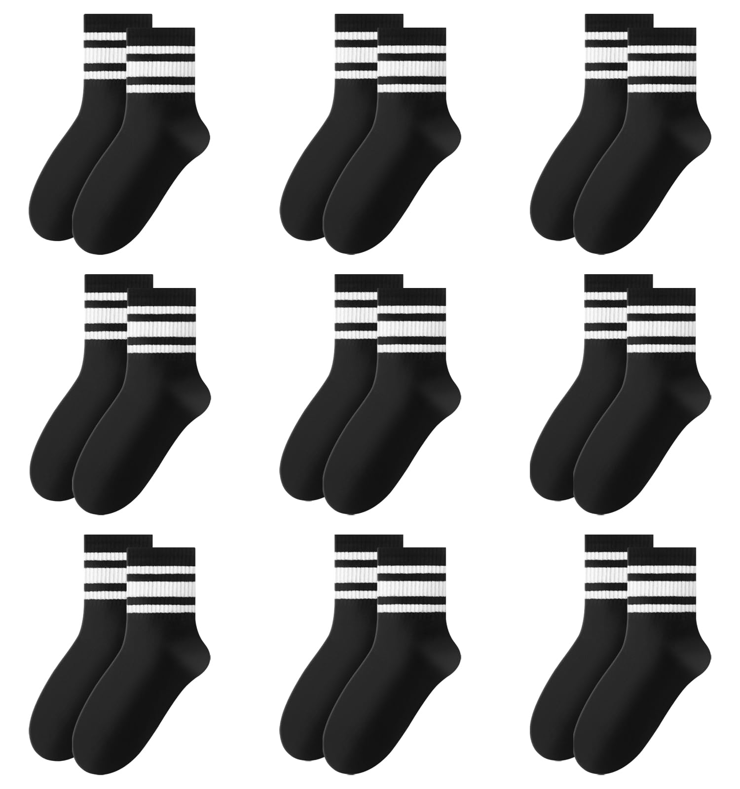 Socken Jungen Kinder Tennissocken Sportsocken Jungen Mädchen Baumwolle Kindersocken Unisex 9 Paar 27-42