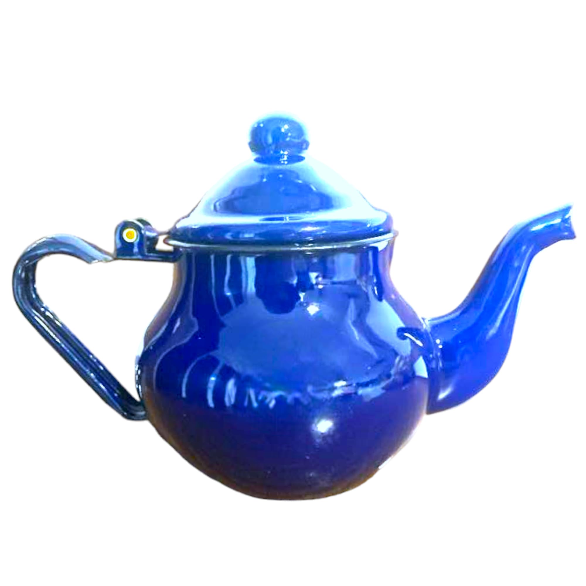 Teiera smaltata multiuso dai colori eleganti 0,5 l | induzione, piano cottura elettrico, gas, lavatrice (blu)