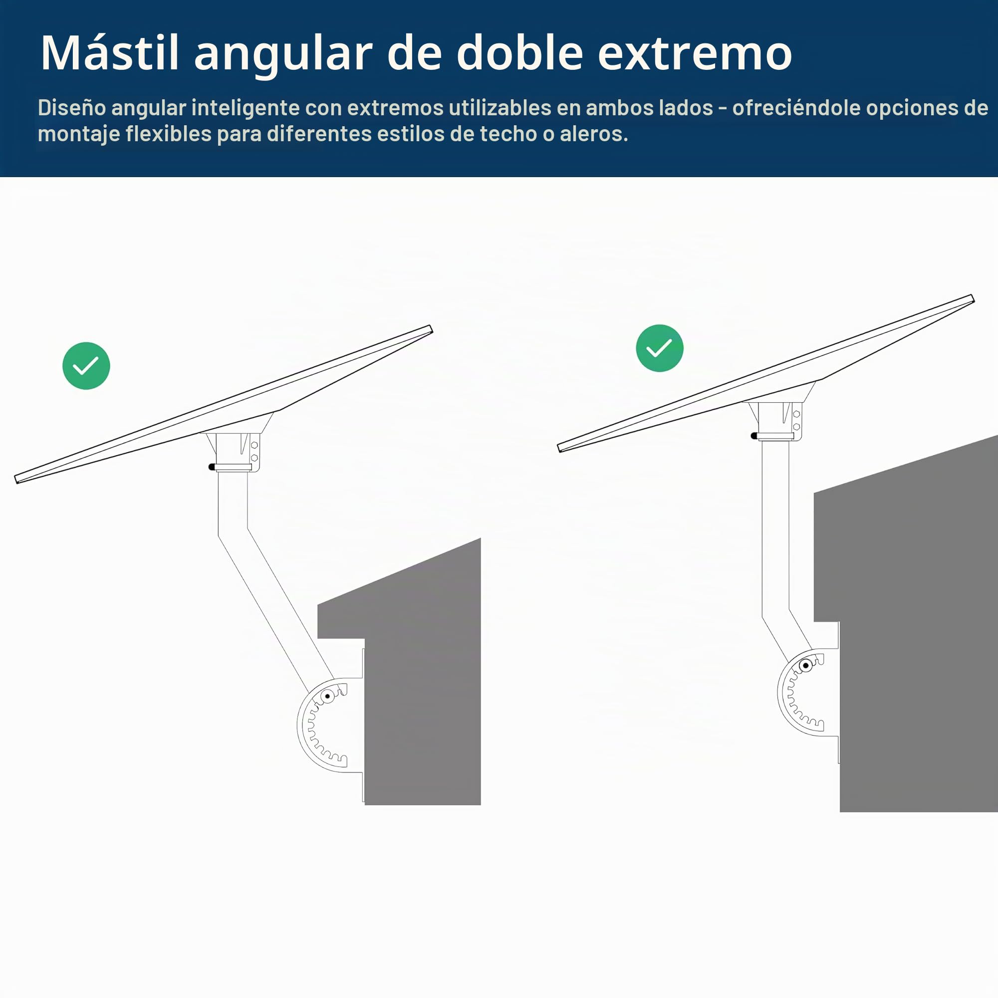 Starlink - Pivote de montaje en J de pared estándar 4/4X incluye adaptador de tubería Gen 3/V4 | Acero inoxidable