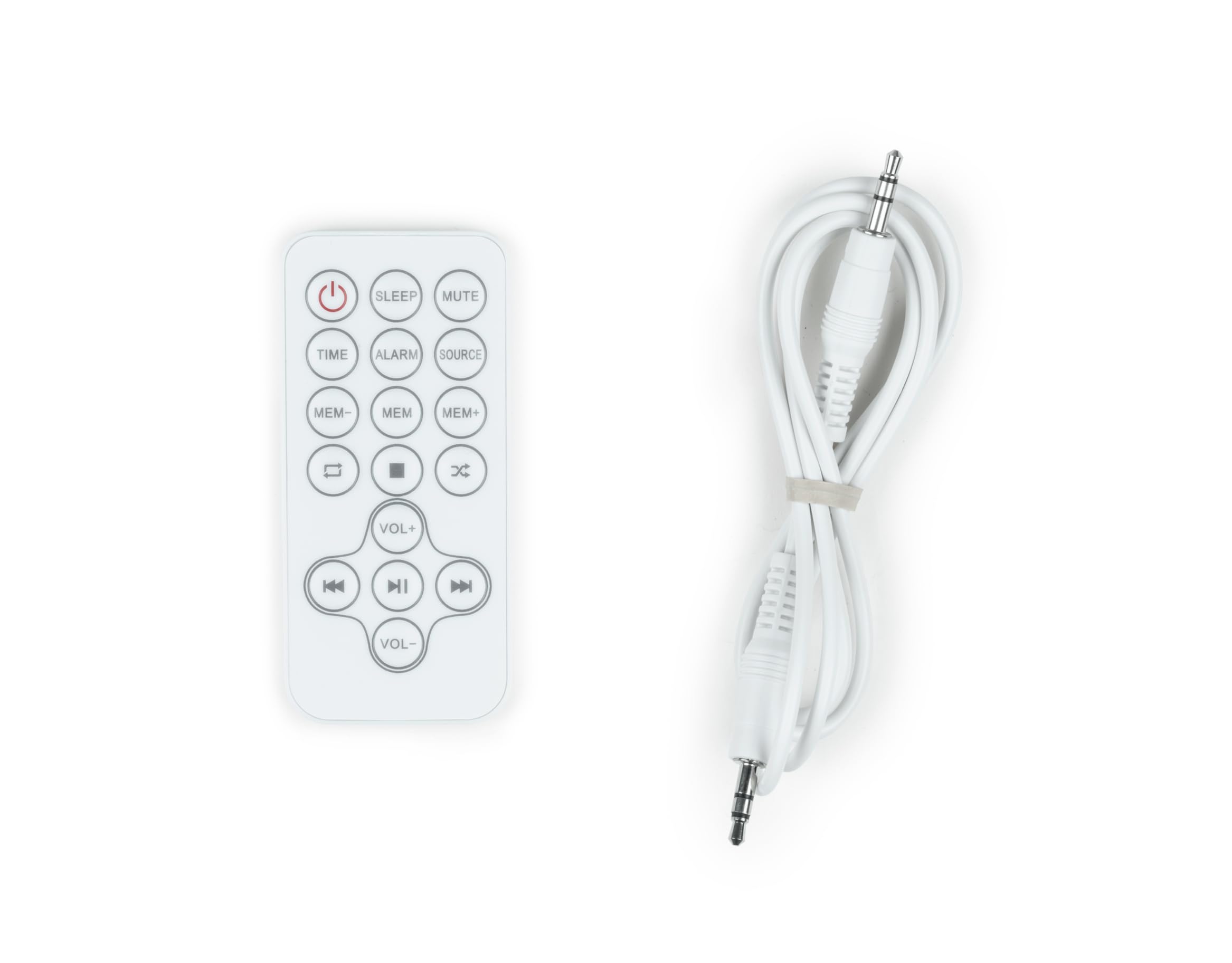 Tour haut-parleur - THOMSON - Blanc/Bois - Bluetooth/CD/USB/SD, 60W, Radio FM, Télécommande, Alim. 230V