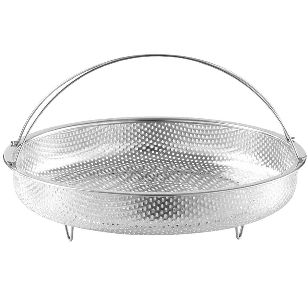 BRIGHTFUFU Stainless Steel Fish Basket Insert for Pot Tamale Pot Soup Steam Pot Dim Sum Basket Vegetable Pot Steaming Colander Pan Rack Liner