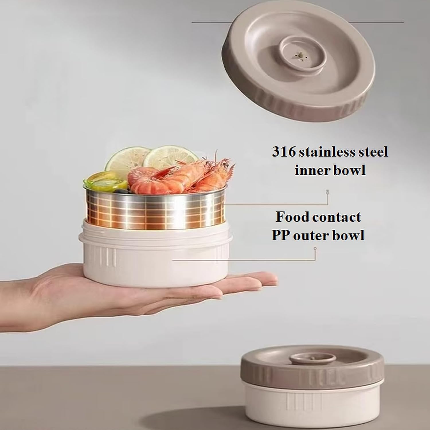 Stackable Stainless Steel Vacuum Leakproof Bottle, Practical Office Picnic Lunch Box/Snack Box, Gift on Mother's Day, Father's Day, Christmas (2300ml/77oz)