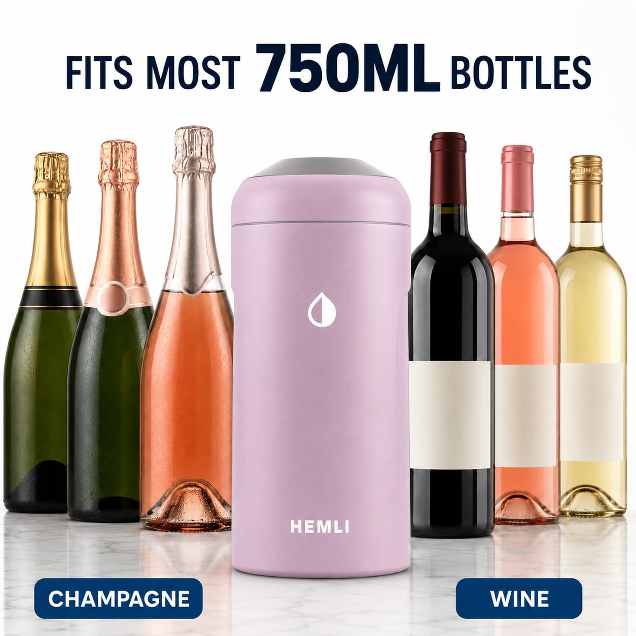 Wine Bottle Chiller Insulator Sleeve, Keeps Wine and Champagne Cold for 12 Hours, Vacuum Insulated Wine Bottle Cooler — Amazon image 7