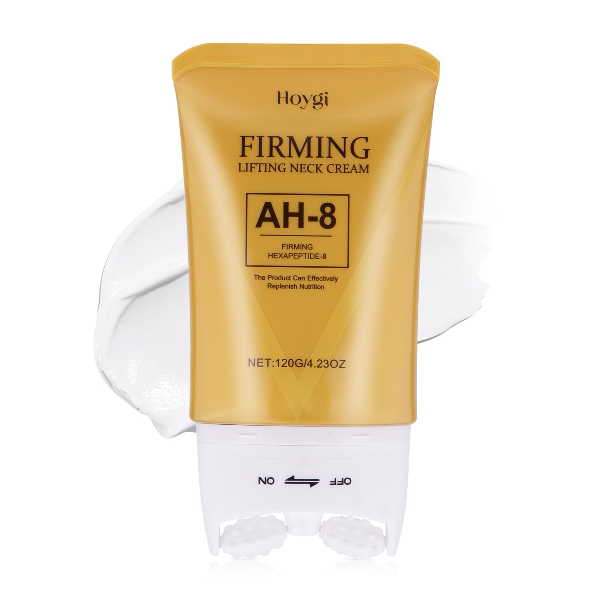 VRAIKO HOYGI AH-8 Firming Neck Cream, 2-in-1 Guasha Neck Moisturizer with Roller Applicator, for Saggy Skin Double Chin