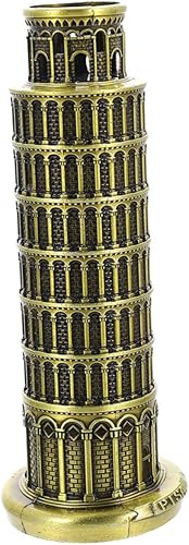 Miniatura 1 de Torre inclinada de Pisa modelo Torre Eiffel Estatua de metal Modelos de metal Decoración italiana Torre de Pisa Escultura Torre de pizza Modelo de
