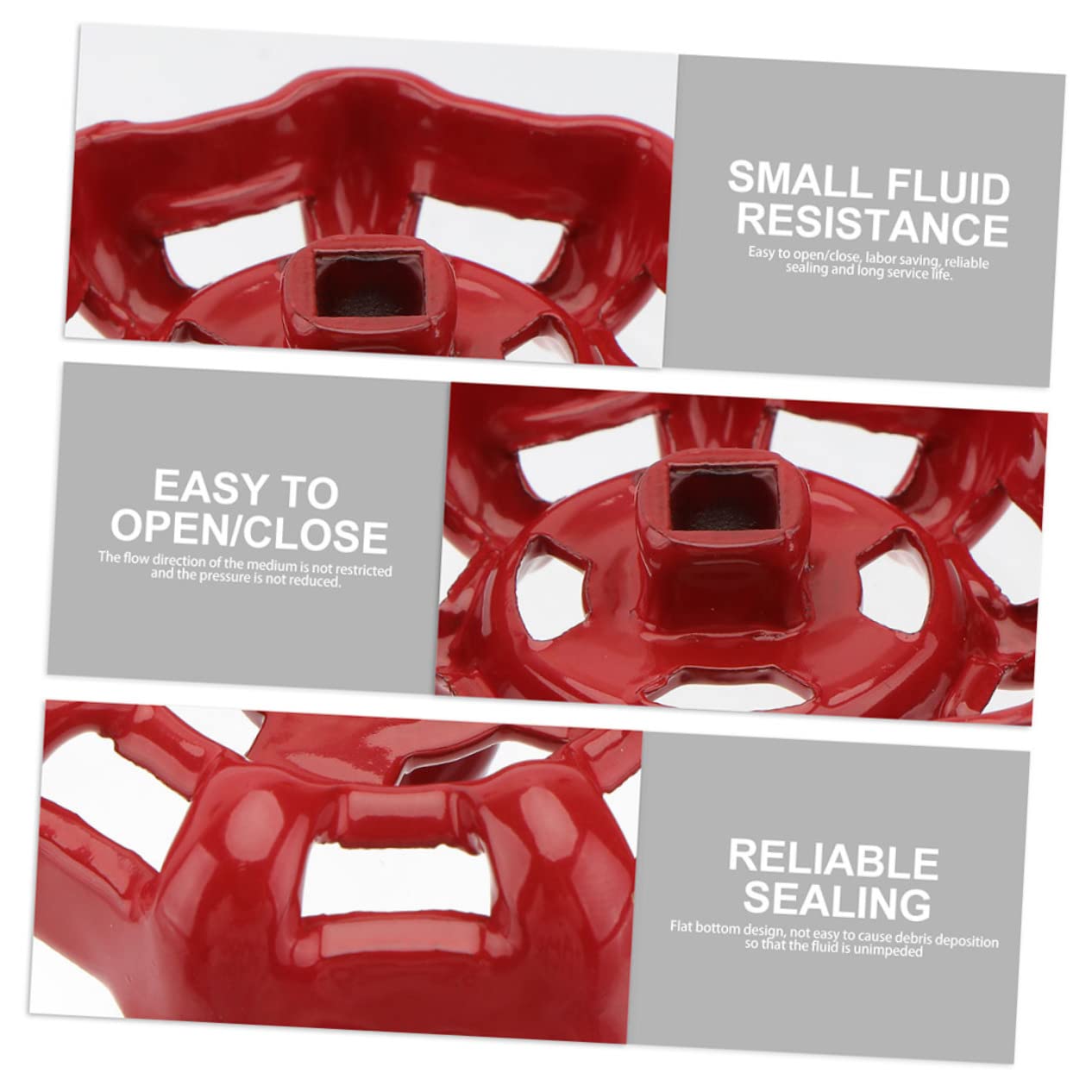 KOMBIUDA Handle Cast Iron Ball Gate Valve Handle 12pcs Set Replacement for Water Shut off Ball Valve Durable Hand Wheel