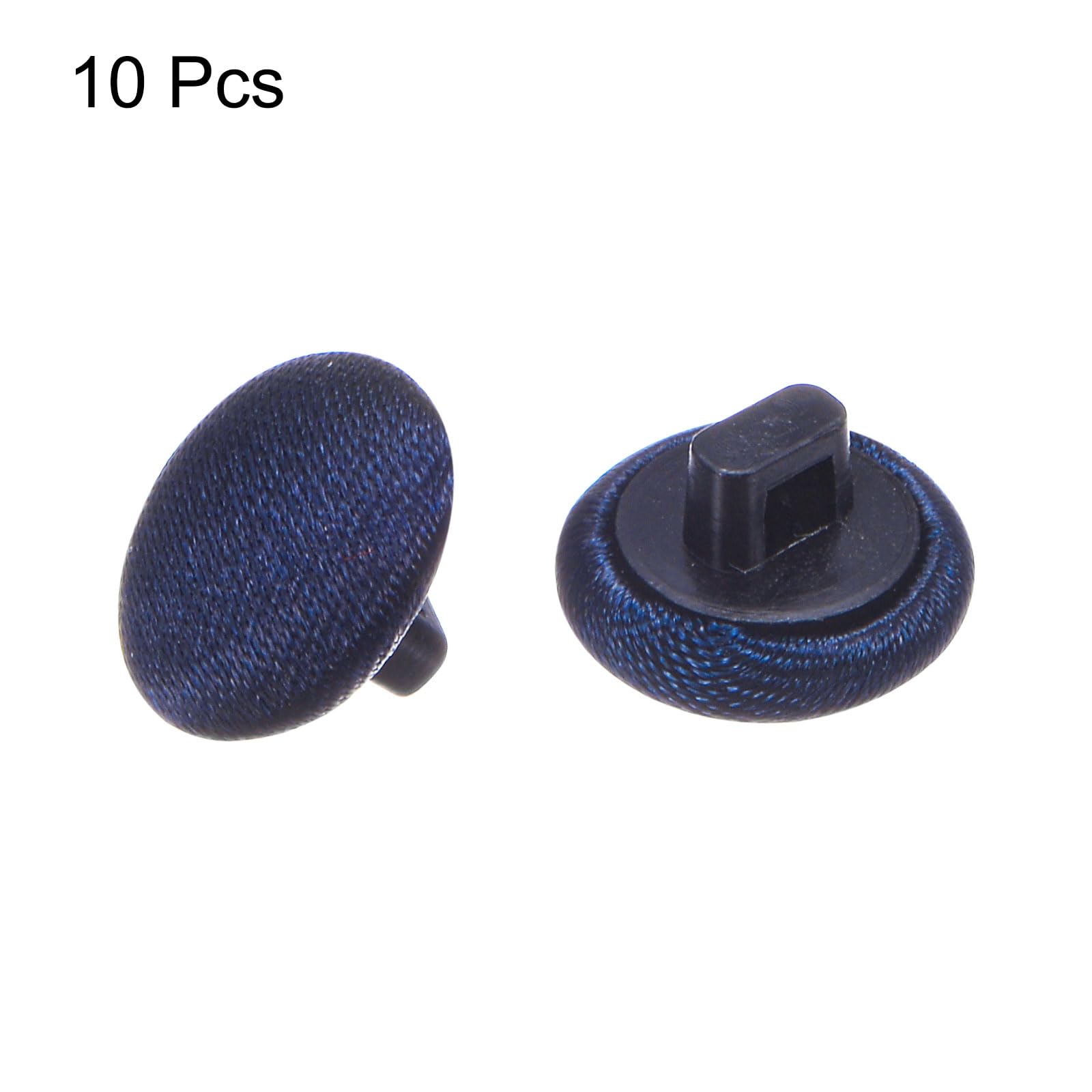 QUARKZMAN 10pz Bottoni Rivestiti in Pelle PU 18mm (28L) Dia Bottone Cucito di Ricambio con Gambo Rotondo in Alluminio per Decorazione Abbigliamento Accessori Cucite Donna, Nero