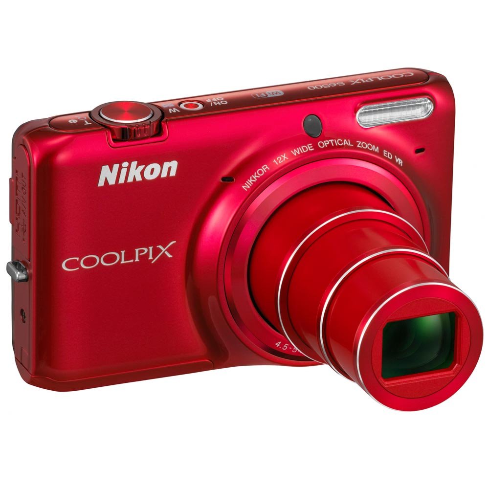 Buy Nikon Coolpix S6500 16MP Point and Shoot Camera (Red) with 12x 