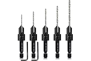 Woodworking Countersink Counterbore Drill Bit Set 3-in-1 for #6 8 10 12...