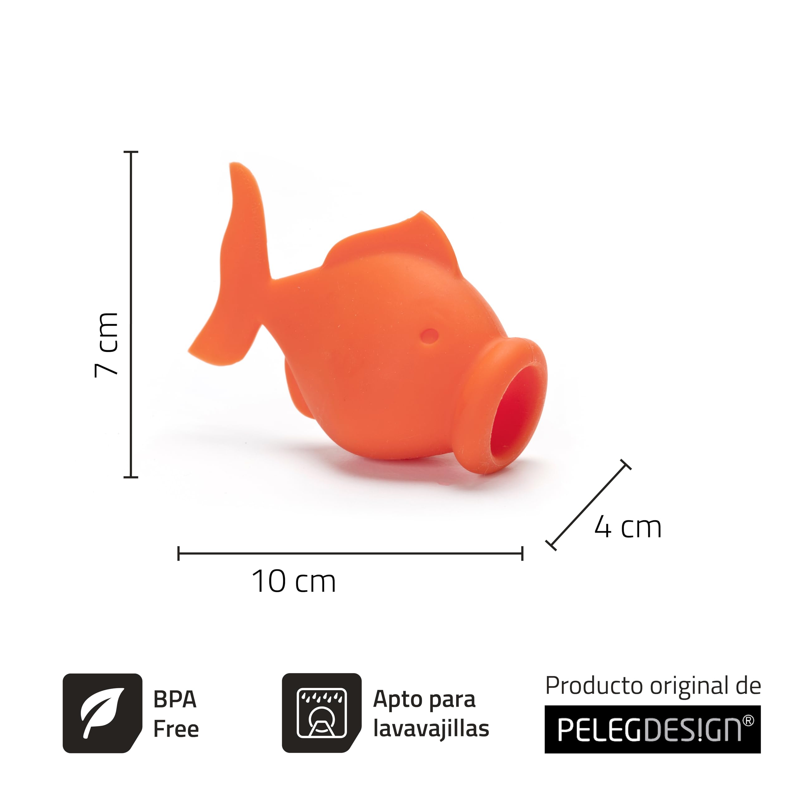 Peleg Design YolkFish – Separador de Huevos Pez, Separador Práctico de Yemas y Claras de Silicona | Herramienta de Cocina | Regalo Navidad Cumpleaños