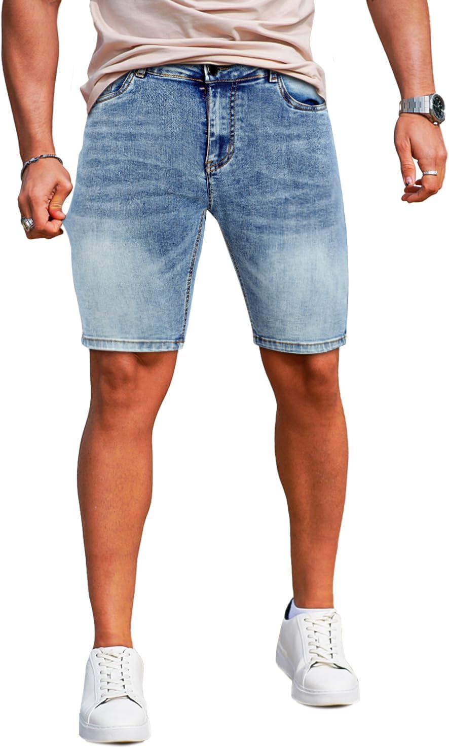 GINGTTO Mens Denim Shorts Slim Fit Stretch Short Philippines Ubuy