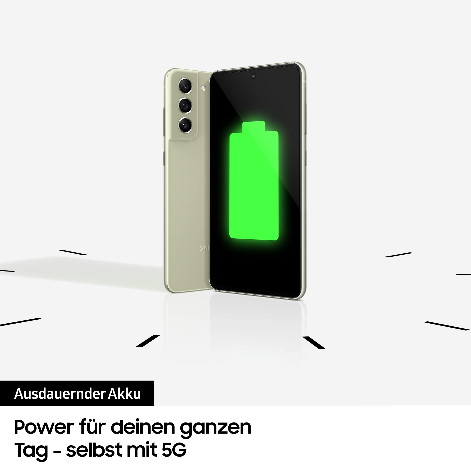 Samsung Galaxy S21 FE 5G, smartfon z systemem Android, wyświetlacz Dynamic AMOLED 6,4 cala, akumulator 4500 mAh, 256 GB/8 GB RAM, telefon komórkowy w kolorze oliwkowym, w zestawie