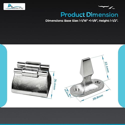 Miniatura 5 de MARINE CITY Door Stopper Catch and Holder, Heavy-Duty Stainless Steel, Rust-Resistant, Ideal for Boats, RVs, Marine Use, Doors, Cabinets and Hatches