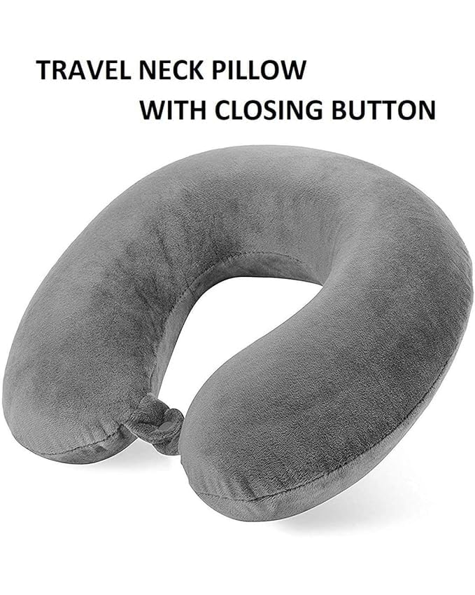 MASHUR FAB Cushion for Chair and Car Seat - Premium Memory Foam Pillow with Removable & Washable Cover (SF-25 Round Neck Traveling Pillow, 1) 3