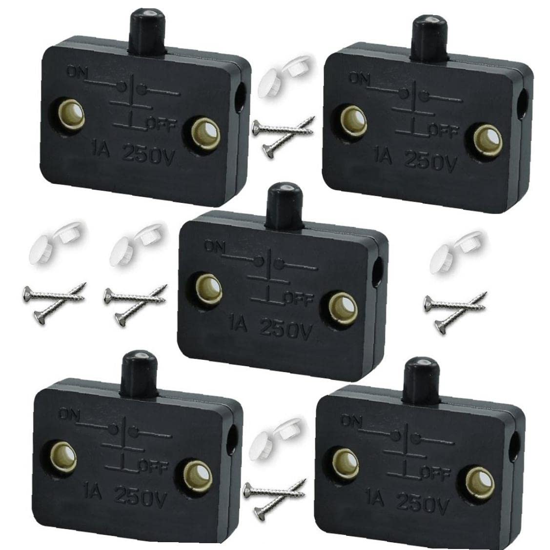 Buy Closet Light Switch 5pcs Automatic Reset Lamp Switch Household Door Control