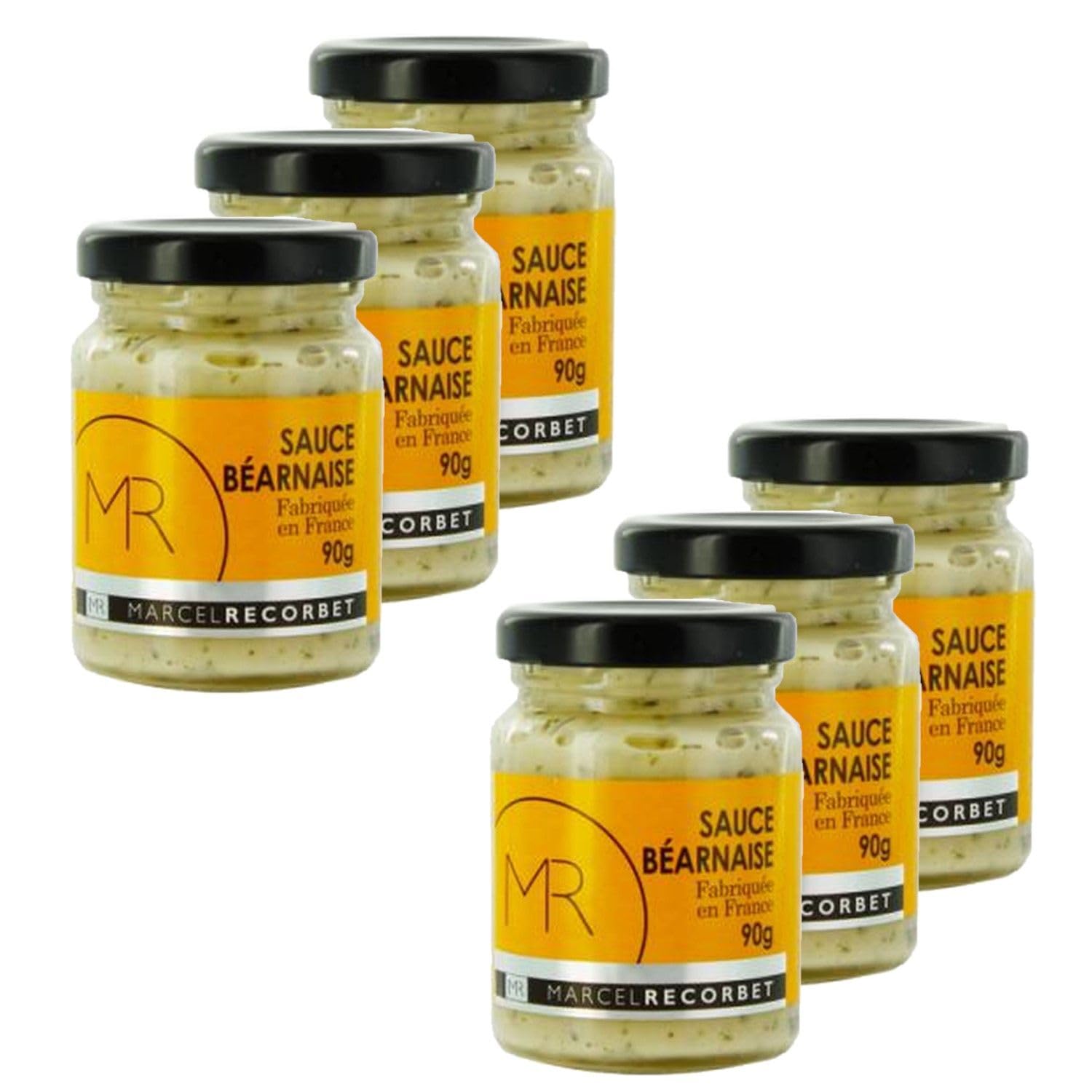 Lot 6x Sauce béarnaise - Fabriquée en France - MR - pot 90g