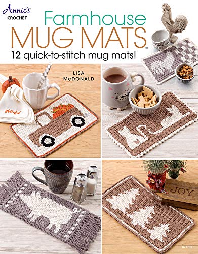 Farmhouse Mug Mats: 12 quick-to-stitch mug mats!