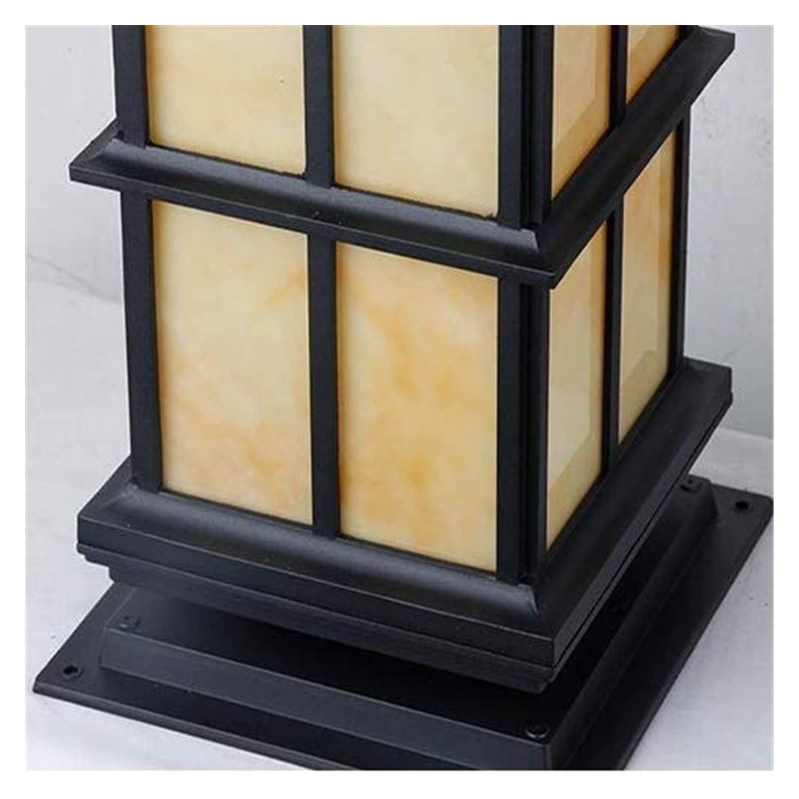 Lampada da cortile Luce pressofusa Lampada da palo americana semplice Lampada da giardino a LED Solar Gatepost Luci da giardino Lampada da giardino impermeabile Villa Wall Home Door Path Light Street