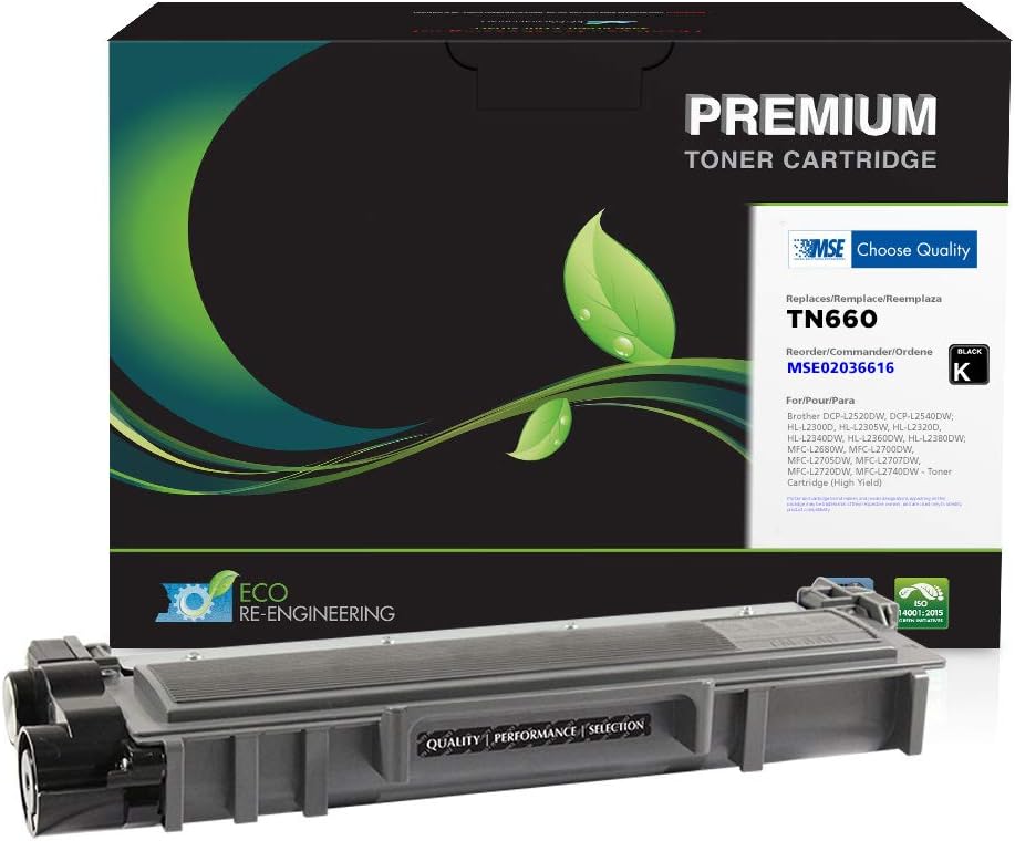 MSE Brand Remanufactured Toner Cartridge Replacement for Brother TN660 Black MSE Brand Remanufactured Toner Cartridge Replacement for Brother TN660 Black
