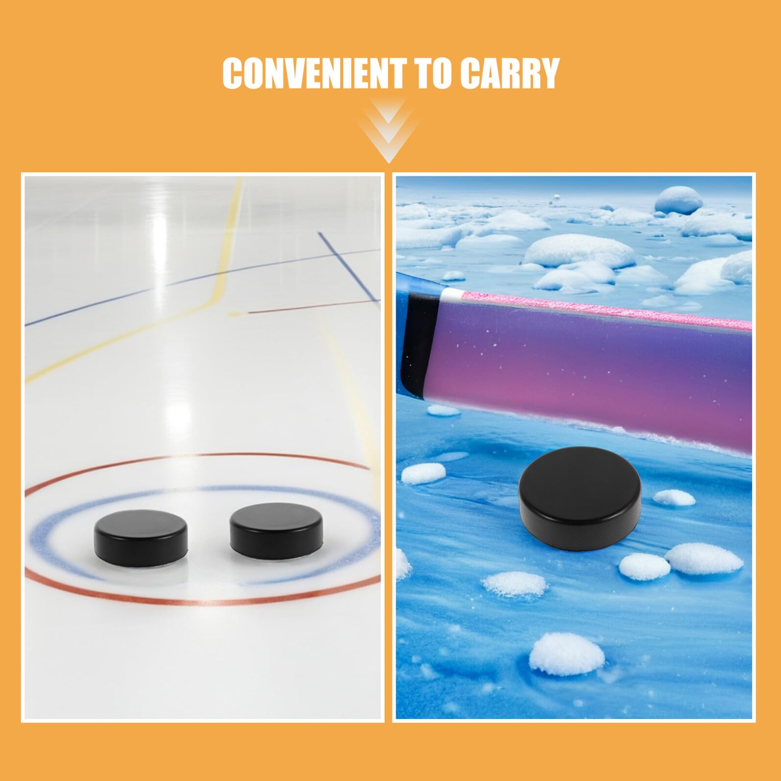 HEMOTON Lot de 16 Rondelles de Hockey Noires en Mousse Sportive Haute Densité Palets Légers pour Entraînement Hockey sur Glace et Accessoires Polyvalents pour Jeux en Intérieur et