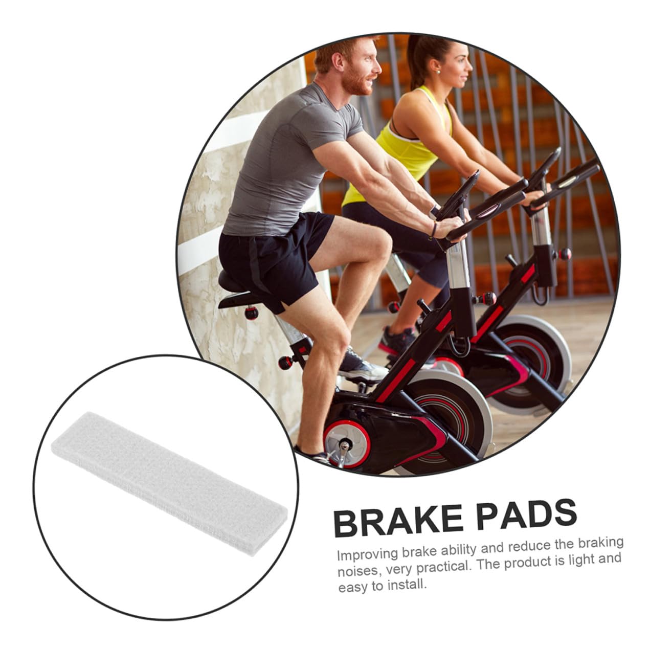 6 Stück Filz Bremsklötze für Fitnessbremsscheiben mit Puffer und Dämpfungseffekt für Heimtrainer und Sportgeräte