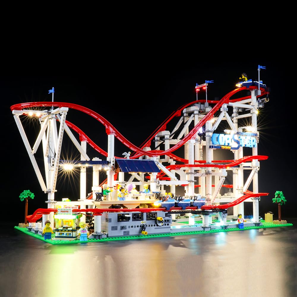 BRIKSMAX Led Lighting Kit for LEGO Roller Coaster- Compatible with Lego 10261 Building Blocks Model- Not Include The Lego Set