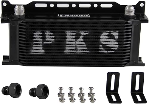 Kit de soporte de montaje para enfriador de aceite de 16 filas 10AN con placa apilada para motor, enfriador de aceite de transmisión de aluminio,