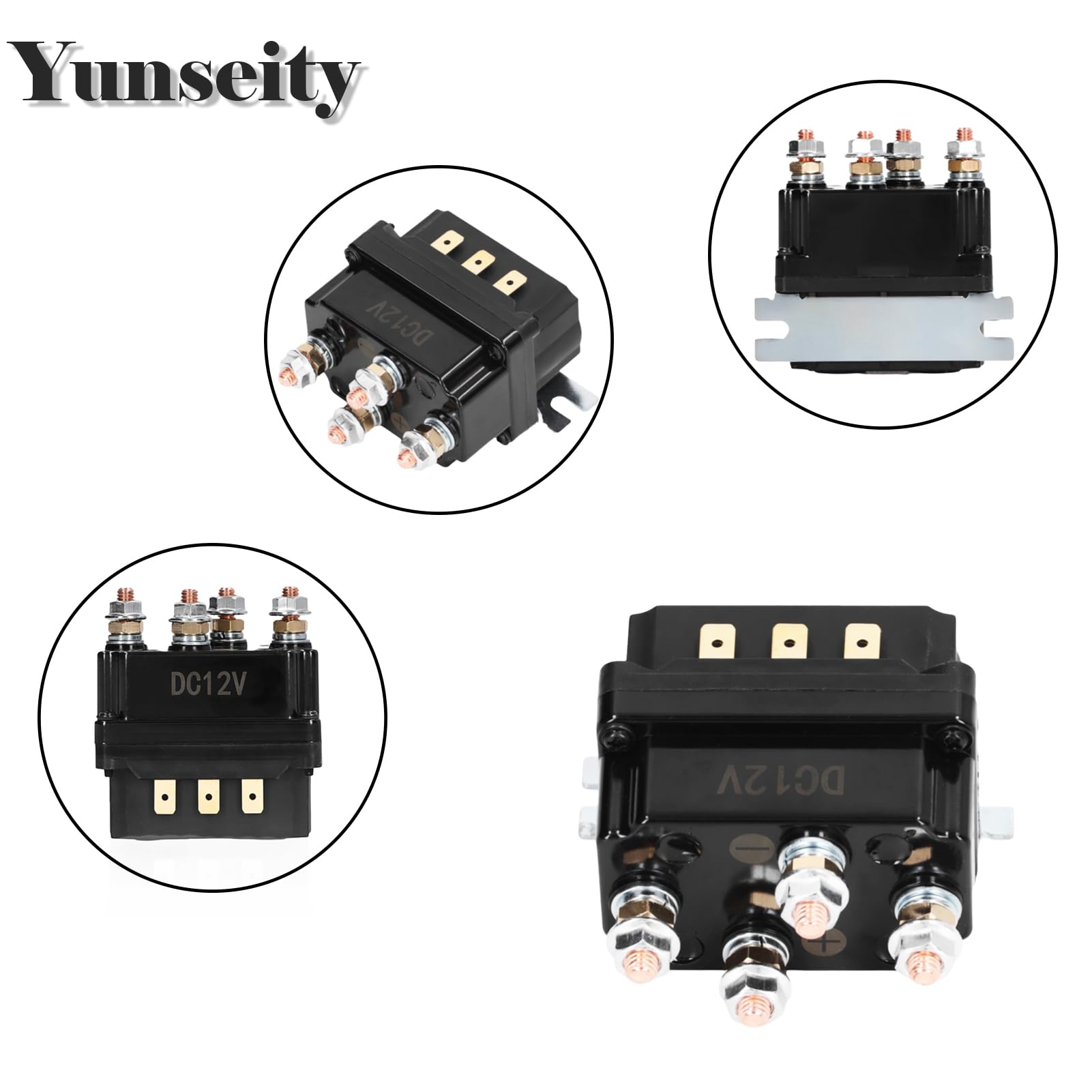 12V 250A Winch Solenoid Relay Contactor with 2Pcs Winch Remote Control Kit, Relay Contactor Switch for Truck ATV, SUV, Snowmobile 5000-7000lbs Winch