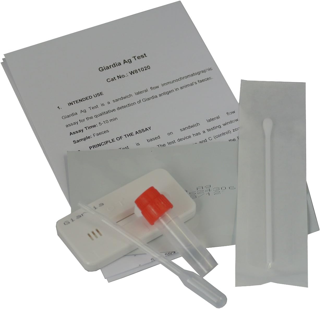 Pet Animal Giardia Giardiasis Vet Home Test Kit (5 Tests)