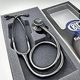 Estetoscópio Duplo Efficace Profissional BIC Adulto e Pediátrico Preto - Ideal enfermagem e estudantes