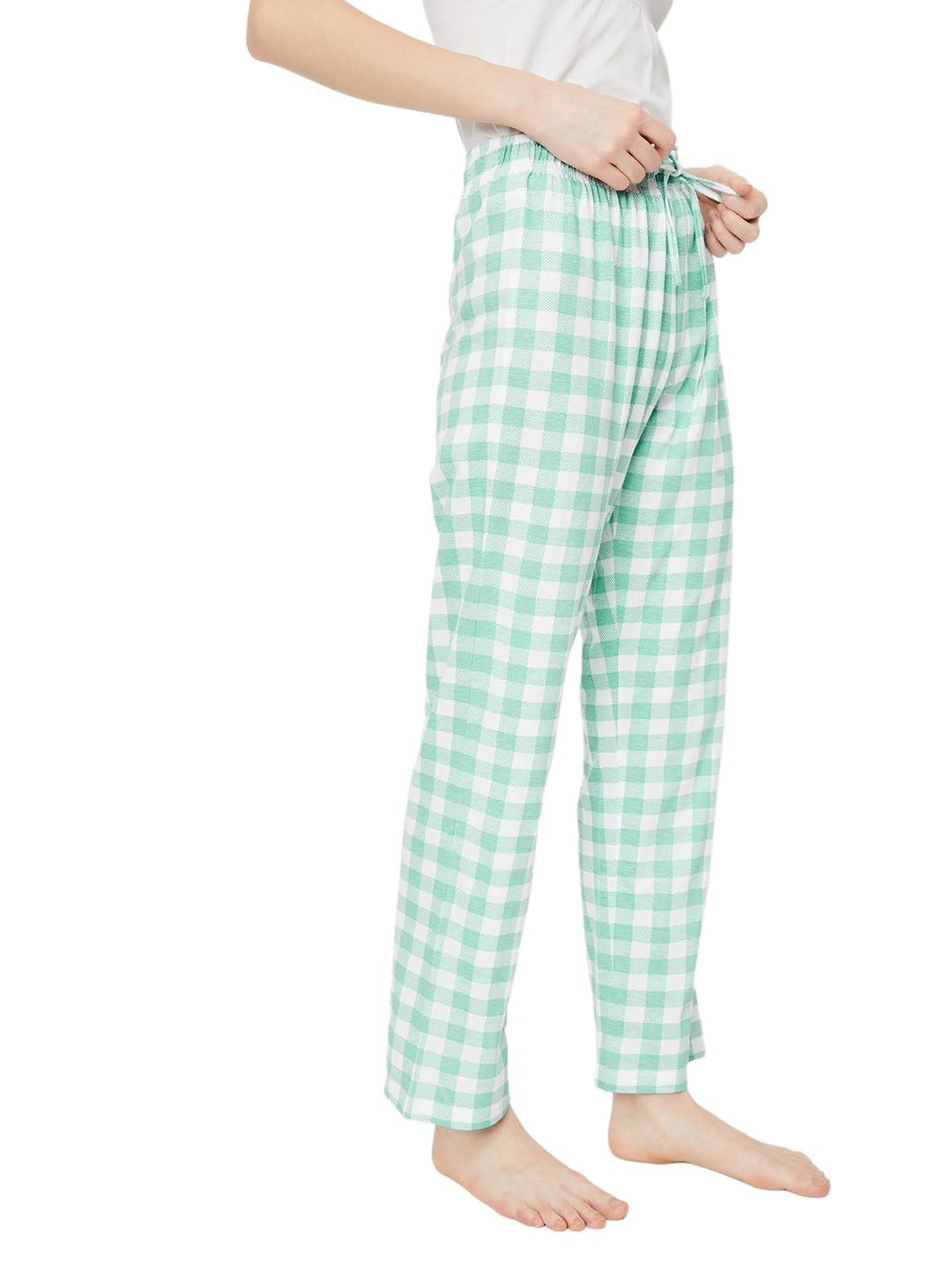 Women Gingham Checked Pyjamas-image-2