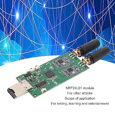 RF Module Board Adapter with 2.4GHz RF Modules Receiver, Transmitter, Attack, URH Parse, Mousejacking for Testing, Learning, and Fun