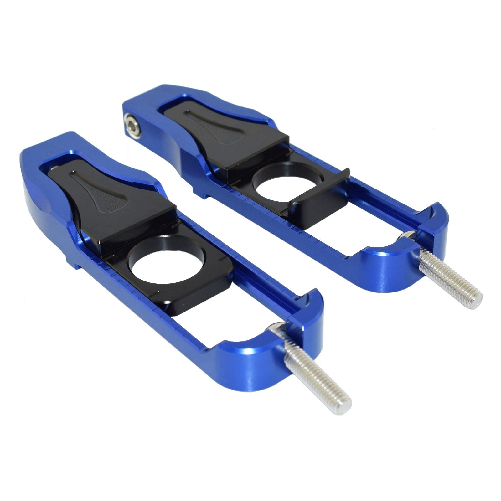 Ajusteur de Chaîne Ajustement de chaîne de blocs d'essieu de roue arrière de moto adapté pour Yamaha YZF R6 adapté pour YZF-R6 RJ27 2017-2021 Tendeur de Chaîne de Réglage de | Red