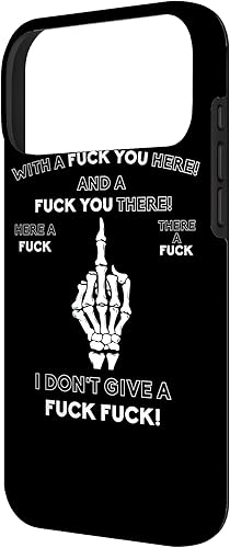 Vista 59 de Funda para iPhone 13 Pro Max Skeleton Middle Finger F You Pun Humor para adultos